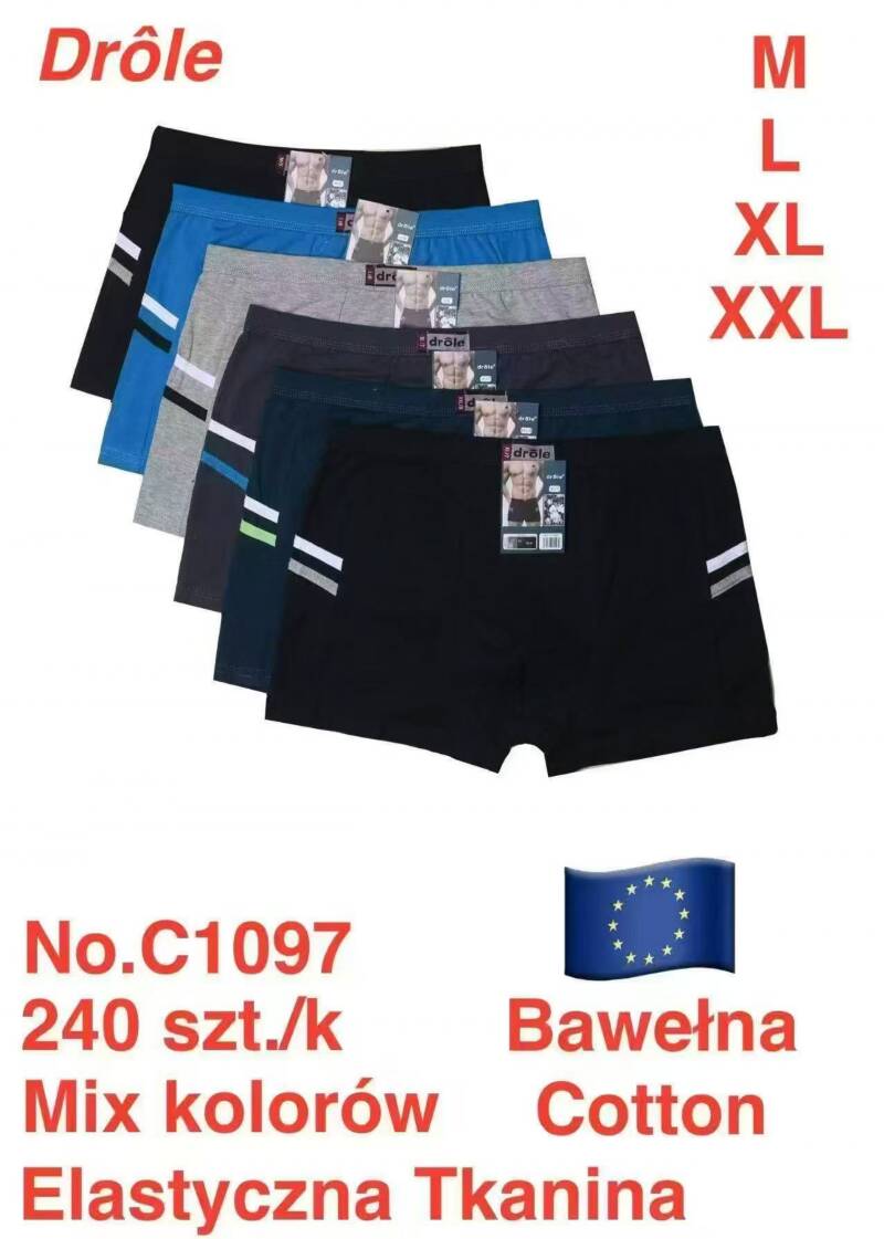 Bokserki męskie Roz M-2XL, Mix kolor Paczka 24 szt